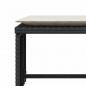 Preview: Gartenstuhl mit Fußhocker Schwarz Poly Rattan