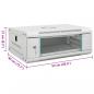 Preview: 4U Wand-Netzwerkschrank 19" IP20 53x40x21 cm