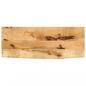 Preview: ARDEBO.de - Tischplatte 70x20x2,5 cm Baumkante Massivholz Raues Mangoholz