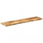 Preview: Tischplatte 160x30x2,5 cm Baumkante Massivholz Raues Mangoholz