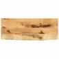 Preview: ARDEBO.de - Tischplatte 90x30x2,5 cm Baumkante Massivholz Raues Mangoholz