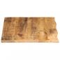 Preview: Tischplatte 80x60x2,5 cm Baumkante Massivholz Raues Mangoholz