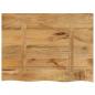 Preview: Tischplatte 80x60x2,5 cm Baumkante Massivholz Raues Mangoholz