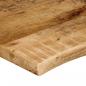 Preview: Tischplatte 80x60x2,5 cm Baumkante Massivholz Raues Mangoholz