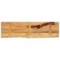 Preview: Tischplatte 110x40x2,5 cm Baumkante Massivholz Raues Mangoholz