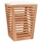 Preview: Badhocker 40,5x40,5x56 cm Massivholz Nussbaum