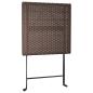 Preview: Bistrotisch Klappbar Braun 55x54x71 cm Poly Rattan
