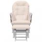 Preview: Schaukelsessel mit Hocker Gleitend Hellrosa Stoff