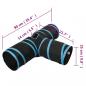 Preview: Katzentunnel 3-Wege Schwarz und Blau 90 cm Polyester