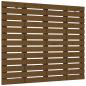 Preview: Wand-Kopfteil Honigbraun 126x3x91,5 cm Massivholz Kiefer