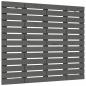 Preview: Wand-Kopfteil Grau 146x3x91,5 cm Massivholz Kiefer
