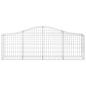 Preview: Gabione mit Hochbogen 200x30x60/80 cm Verzinktes Eisen