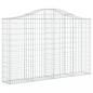 Preview: Gabione mit Hochbogen 200x30x120/140 cm Verzinktes Eisen