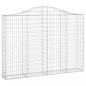 Preview: Gabione mit Hochbogen 200x30x140/160 cm Verzinktes Eisen