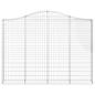 Preview: Gabione mit Hochbogen 200x30x140/160 cm Verzinktes Eisen