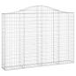 Preview: Gabione mit Hochbogen 200x30x140/160 cm Verzinktes Eisen