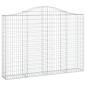Preview: Gabione mit Hochbogen 200x30x140/160 cm Verzinktes Eisen