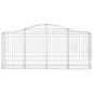 Preview: Gabione mit Hochbogen 200x30x80/100 cm Verzinktes Eisen
