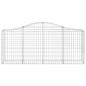 Preview: Gabione mit Hochbogen 200x30x80/100 cm Verzinktes Eisen