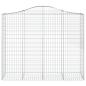Preview: Gabione mit Hochbogen 200x50x160/180 cm Verzinktes Eisen