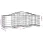 Preview: Gabione mit Hochbogen 200x50x60/80 cm Verzinktes Eisen