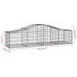 Preview: Gabione mit Hochbogen 200x50x40/60 cm Verzinktes Eisen