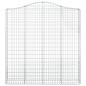 Preview: Gabione mit Hochbogen 200x30x200/220 cm Verzinktes Eisen