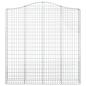 Preview: Gabione mit Hochbogen 200x30x200/220 cm Verzinktes Eisen