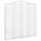 Preview: Gabione mit Hochbogen 200x30x200/220 cm Verzinktes Eisen