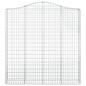 Preview: Gabione mit Hochbogen 200x30x200/220 cm Verzinktes Eisen