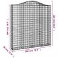 Preview: Gabione mit Hochbogen 200x30x200/220 cm Verzinktes Eisen