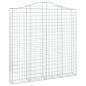 Preview: Gabione mit Hochbogen 200x30x200/220 cm Verzinktes Eisen