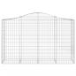 Preview: Gabione mit Hochbogen 200x50x120/140 cm Verzinktes Eisen