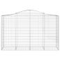 Preview: Gabione mit Hochbogen 200x50x120/140 cm Verzinktes Eisen