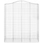 Preview: Gabione mit Hochbogen 200x50x220/240 cm Verzinktes Eisen