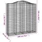 Preview: Gabione mit Hochbogen 200x50x200/220 cm Verzinktes Eisen