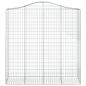 Preview: Gabione mit Hochbogen 200x50x200/220 cm Verzinktes Eisen