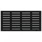 Preview: Wand-Kopfteil Schwarz 126x3x63 cm Massivholz Kiefer