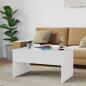 Preview: Couchtisch Hochglanz-Weiß 80x50,5x41,5 cm Holzwerkstoff