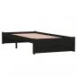 Preview: Massivholzbett Schwarz 90x190 cm