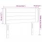 Preview: LED Kopfteil Rosa 103x16x78/88 cm Samt