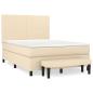 Preview: Boxspringbett mit Matratze Creme 140x190 cm Stoff