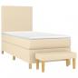 Preview: Boxspringbett mit Matratze Creme 100x200 cm Stoff