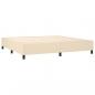 Preview: Boxspringbett mit Matratze & LED Creme 200x200 cm Stoff