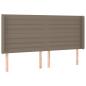 Preview: Boxspringbett mit Matratze & LED Taupe 200x200 cm Stoff