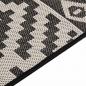 Preview: Outdoor-Teppich Flachgewebe 120x170 cm Schwarz Gestreift