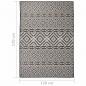 Preview: Outdoor-Teppich Flachgewebe 120x170 cm Schwarz Gestreift