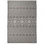 Preview: ARDEBO.de - Outdoor-Teppich Flachgewebe 160x230 cm Schwarz Gestreift