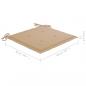 Preview: Gartenstühle 2 Stk. mit Beige Kissen Massivholz Teak