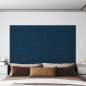 Preview: ARDEBO.de - Wandpaneele 12 Stk. Blau 90x15 cm Samt 1,62 m²